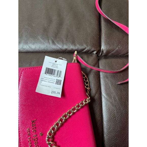 NWT Kate Spade Pink Ruby Carson Convertible Crossbody Saffiano Leather - Picture 3 of 6